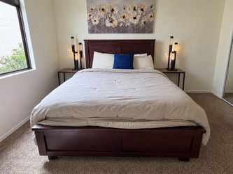 Bed frame and side tables