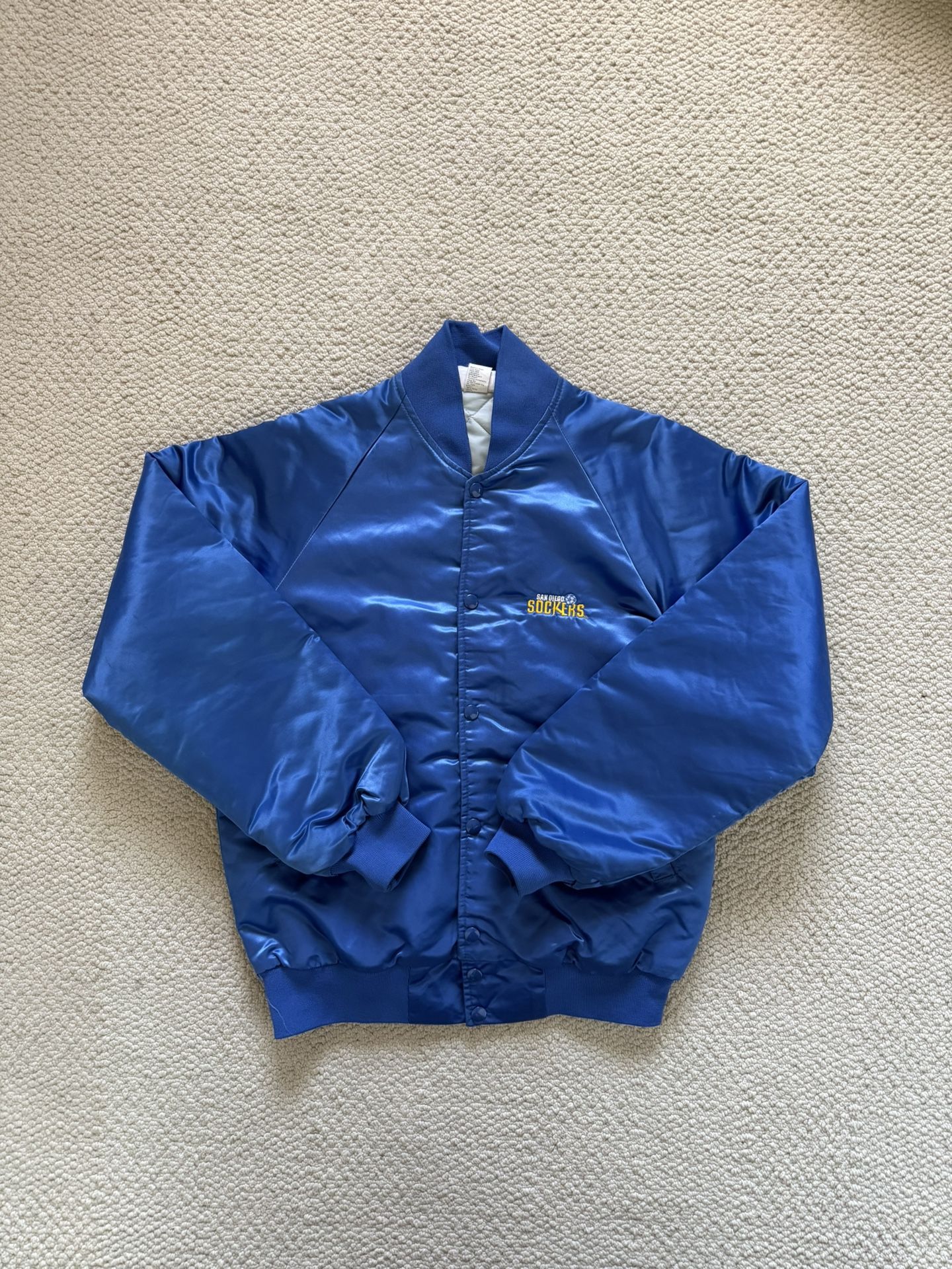 Vintage 80’s San Diego Sockers Satin Bomber Jacket