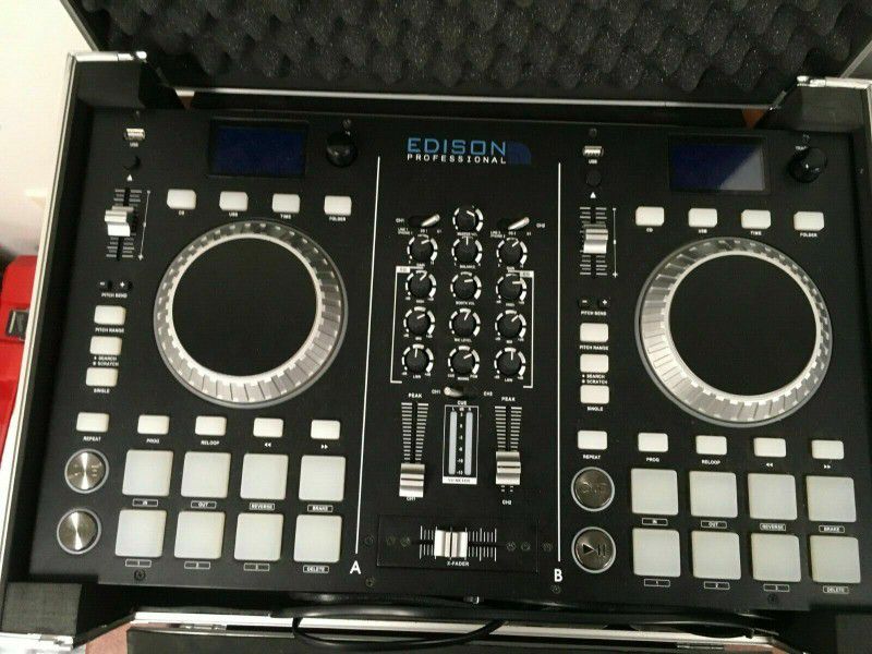 Edison Professional DJ Scratcher And Speakers Complete Sound System