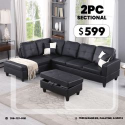 ✨ Brand New Sectional With Ottoman Available ✨
