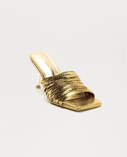 Gold Mules High Heels
