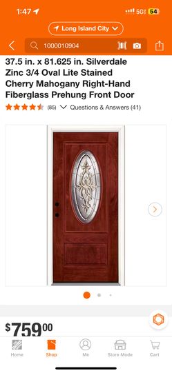 Fiberglass Mahogany Door