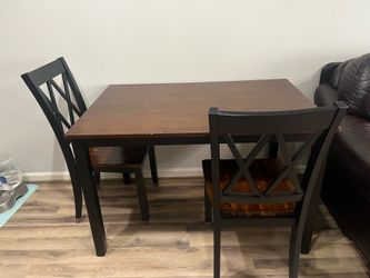 Dining table and chairs