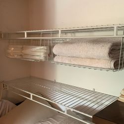 Closet Maid White Steel Wire Hanging Baskets