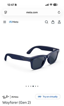 Meta Ray Ban Wayfarer Shiny Cosmic Blue (large)