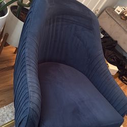 Velvet West Elm Swivel Chair