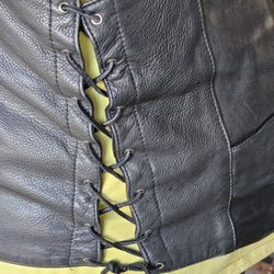 Men's Leather Motorcycle Vest 