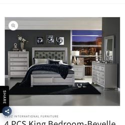 New 4 Piece King Bedroom Set 