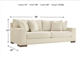 96" sofa light neutral beige