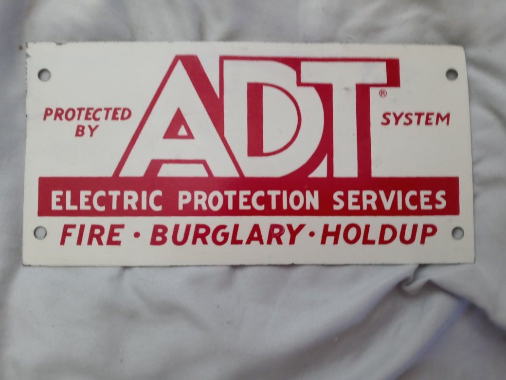Vintage(50's) ADT protective services sign