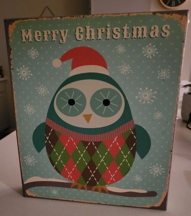 Wood Standing Merry Christmas Decor 