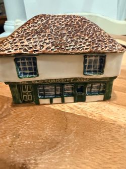 The Old Curiosity Shop John Putman Ceramic Cottage Shaped Trinket Box Collectible