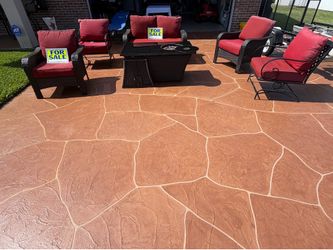 patio set with fire pit outdoor 6pc patio set with fire pit