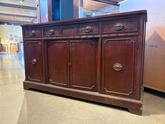 Vintage Mahogany Sideboard with Two Drawers