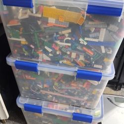 4 Bins Of Clean Loose Lego Pieces