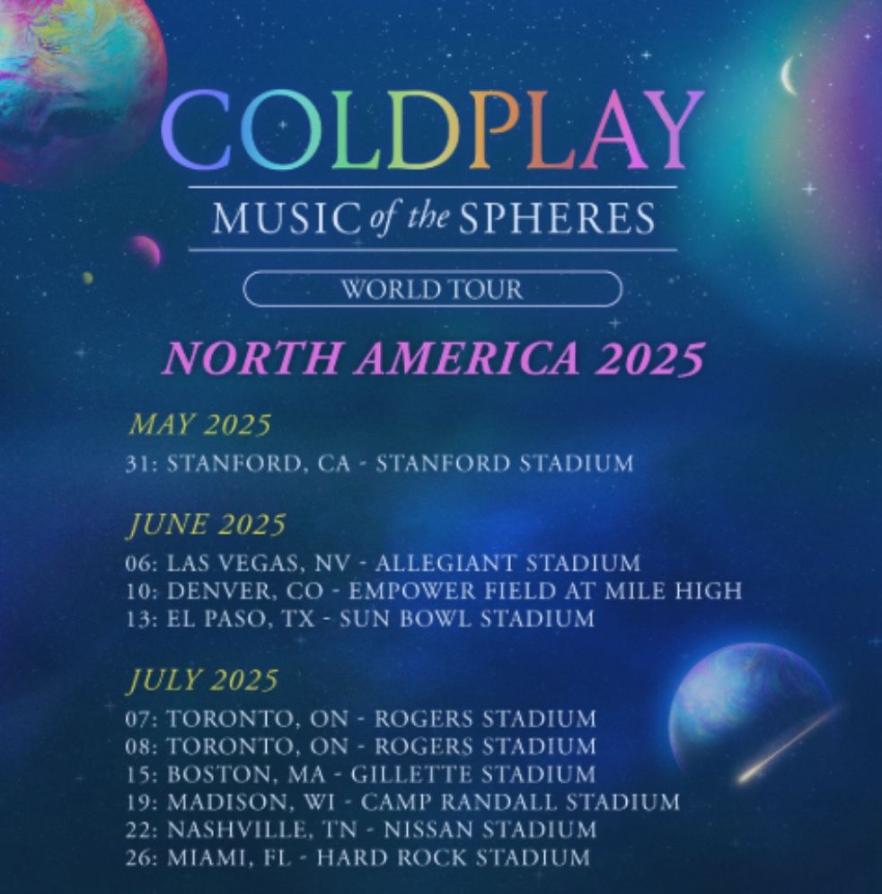 Coldplay Tickets-Stanford Stadium