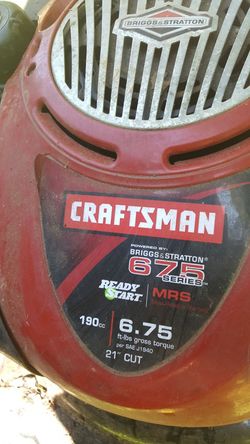 Heavy duty craftsman mower with bagger for leafs and grass clippings