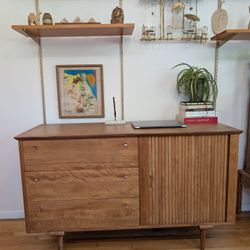 Is Century Modern Credenza, Tambour Door, 3 Drawers