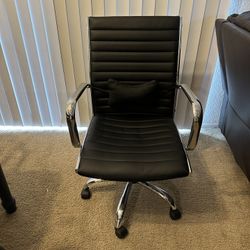 Crosby St. Maxwell Adjustable Faux Leather Office Chair, Black