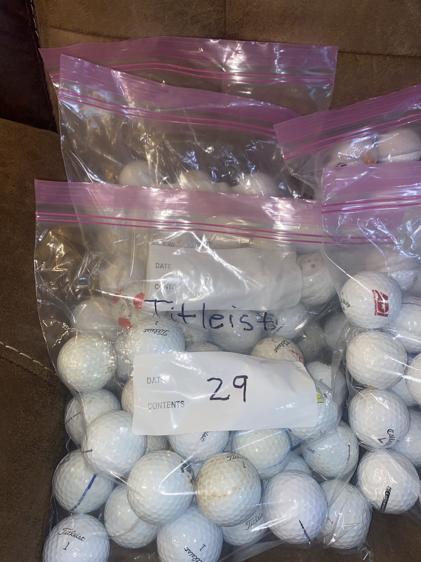 Taylor Made, Callaway, Titleist, Bridgestone, Kirkland