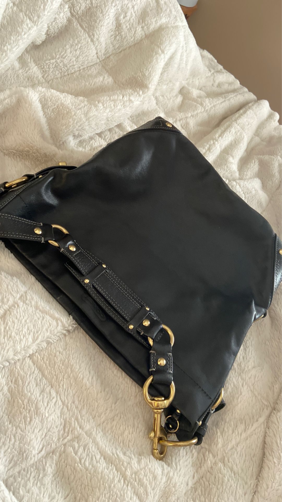 Black Leather Coach Bag