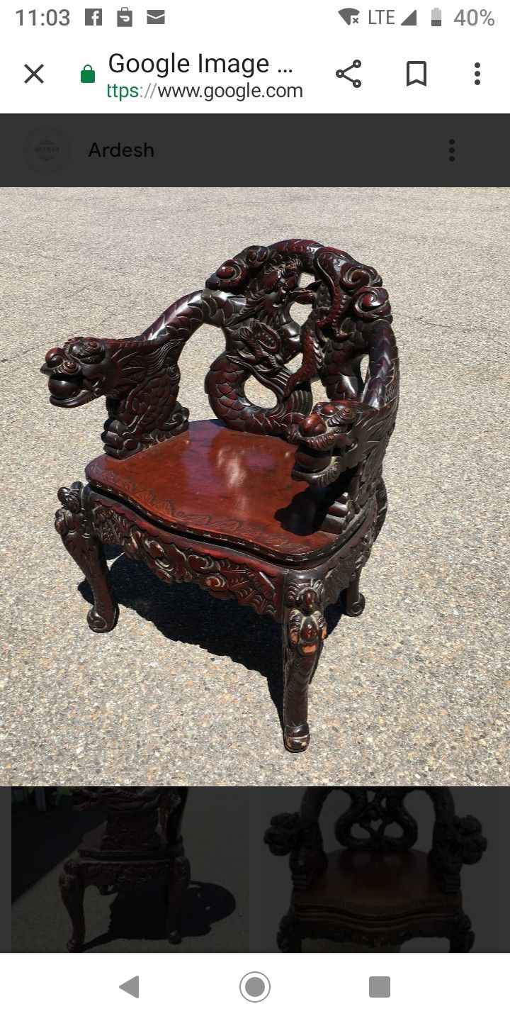 Antique Hand carved Chair