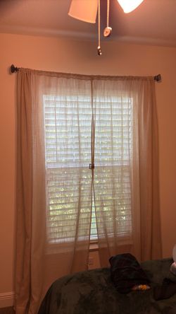 Sheer Curtain Panels with Rod