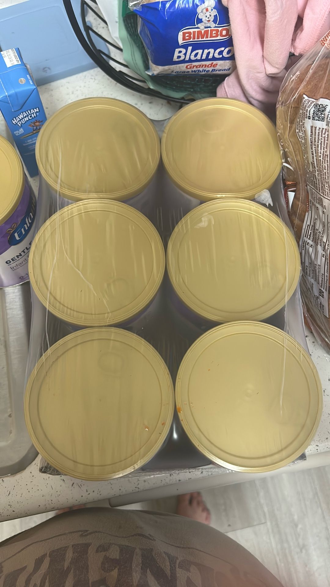 7 Purple Recyclable Cans