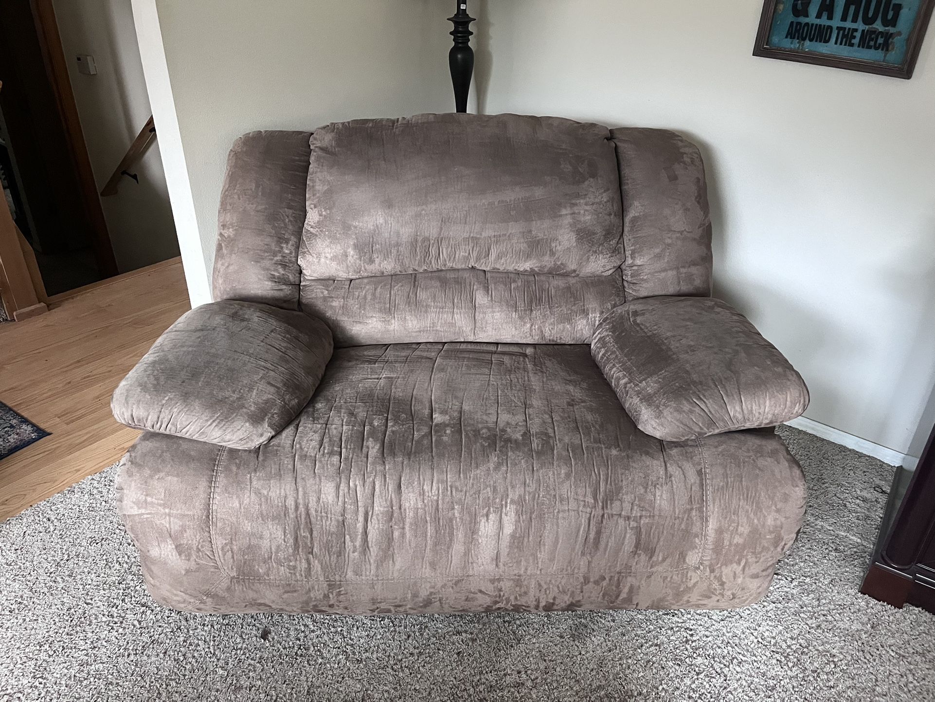 Microfiber Oversized Chair/Loveseat