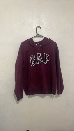 Burgundy GAP zip up sweater Large