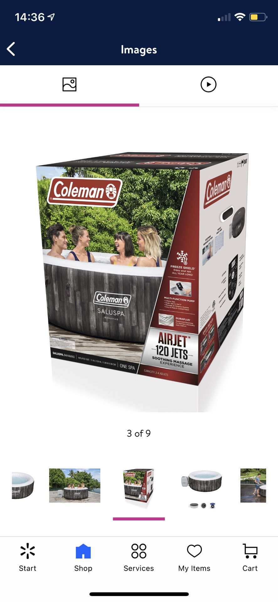 Coleman Bahamas AirJet Inflatable Hot Tub 2-4 person Brand New 