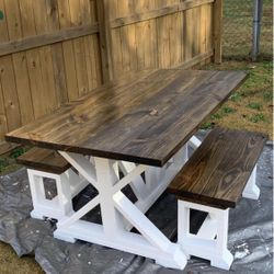 Custom Built By Me Farmhouse Dining Table