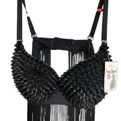 Black Spiked Fringe Brazier By Lydia