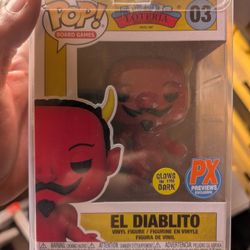 Funko Pop Loteria El Diablito Funko Pop #03 PX Exclusive GITD And Funko Pop