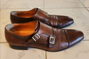 Santoni Ira Double Monk Strap Dress shoes size 11 Mens