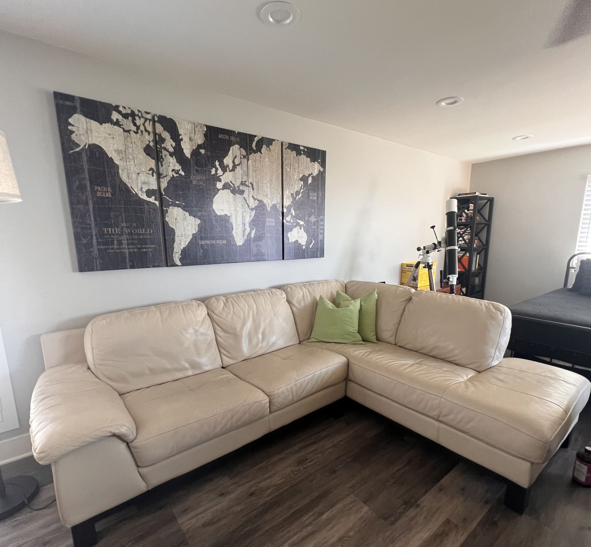 Costco Leather Sectional Used But Still Life Left - very Comfortable