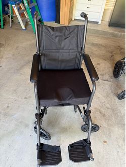 Transport Wheelchair + Cushion