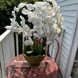 Extra large faux White orchard Plant with a Beautiful base