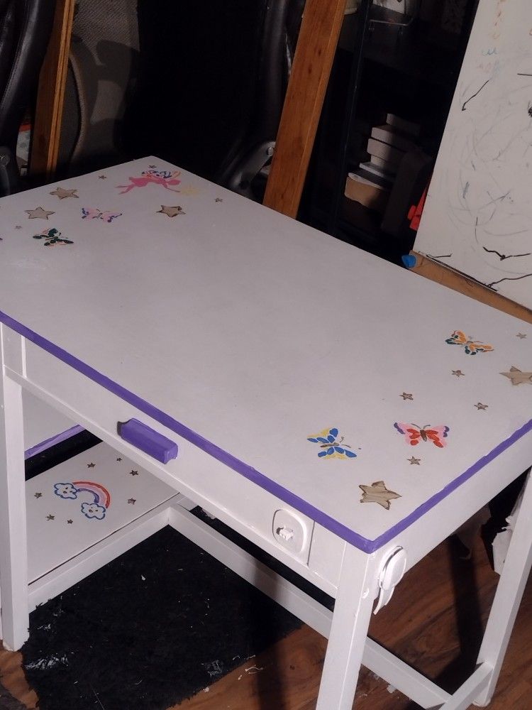 Hand Painted Girls Desk