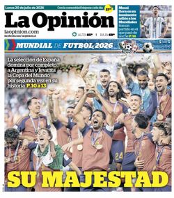 (NEW) (1 AVAILABLE) LA OPINION: SPAIN WINS THE 2026 WORLD CUP