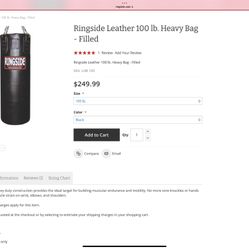 100lb Leather Ringside Heavy Bag $125