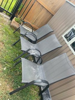 3 lawn chairs
