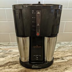 Gevalia Coffee Maker For Two w/ 2 Stainless Travel Mugs NEVER USED 