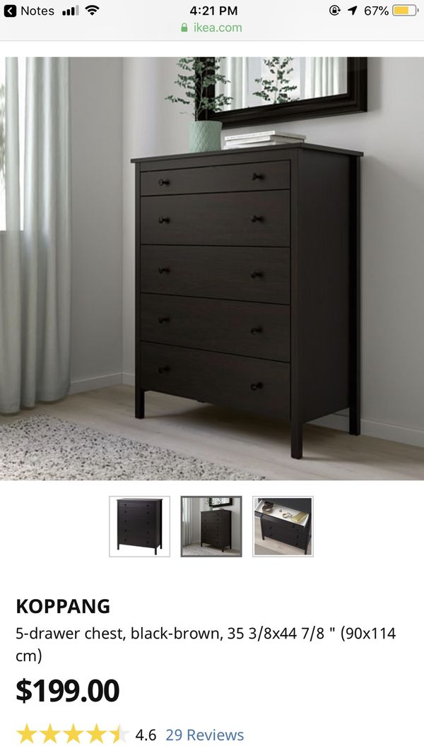 Black 5 Drawer Ikea Koppang Dresser For Sale In Edgewater Nj