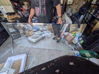 Extra large mirror without frame