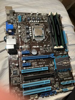 ASUS P8Z77-V LX Motherboard with CPU and RAM