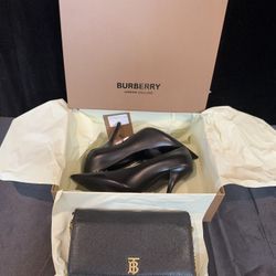 Thomas Burberry Serving Brand New Shoes 6.5 And Slightly Used Mini Bag 