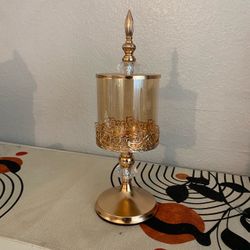 Elegant Gold Candy Jar with Lid – Party & Dessert Table Decor