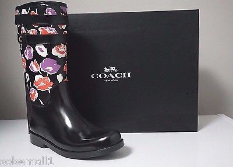 Coach rain boots size 5
