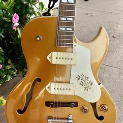 MVG ES 175- Gold Semi Hollow Electric Guitar 